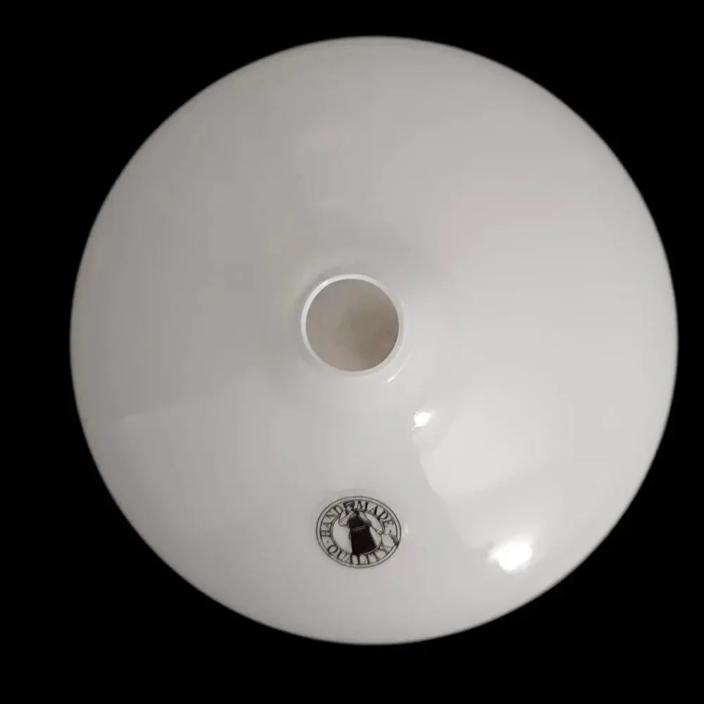 IKEA Handmade Quality White Glass Bud Vase 501.198.41 Round Modern Decor